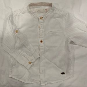 Zara Baby White Button Down Shirt - 12-18 Months